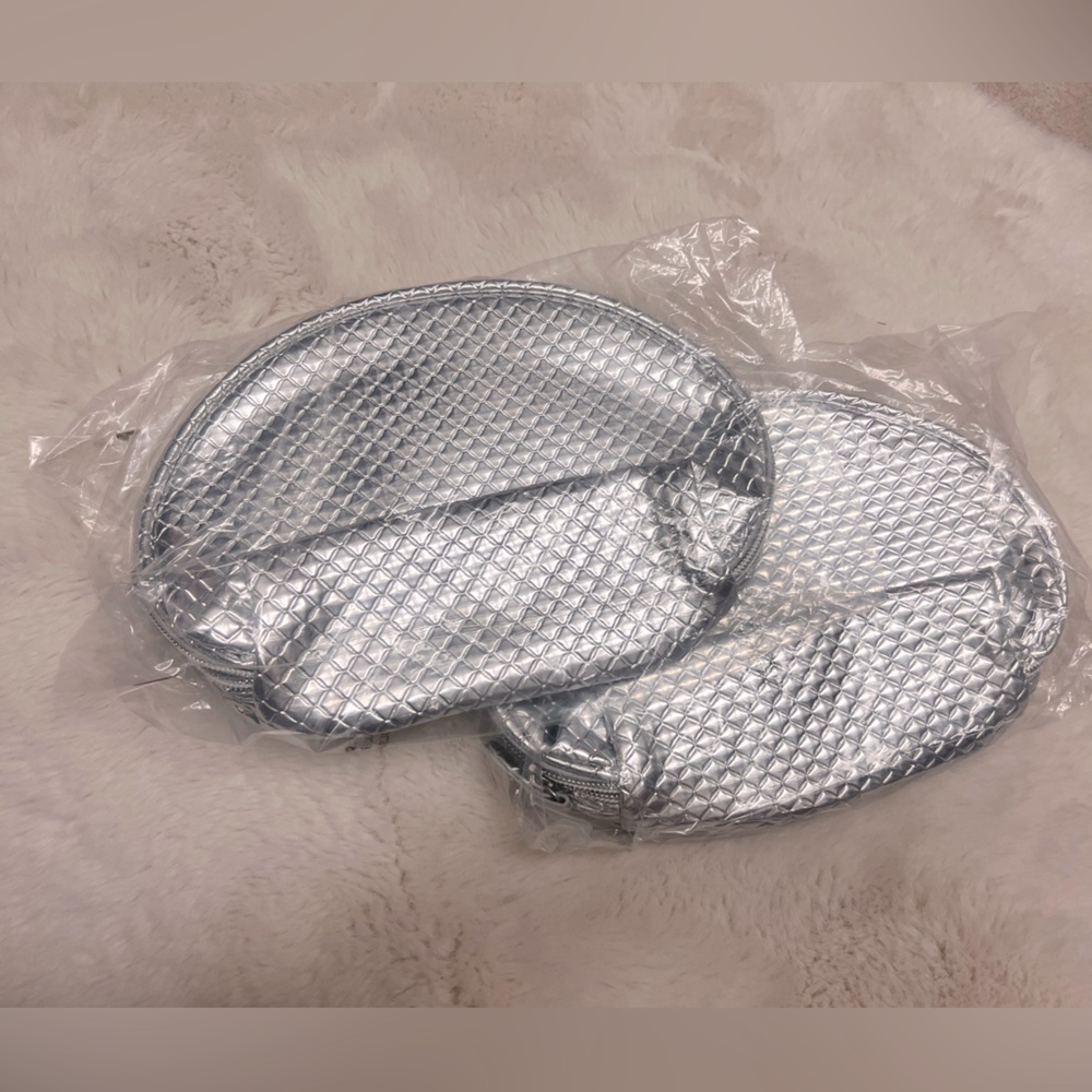 2 pack New Nordstrom cosmetic bags large capacity Makeup pouch